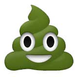 heces de color verde-oscuro